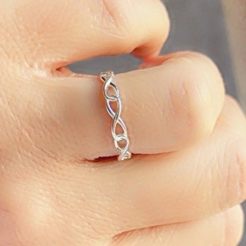 Sterling Silver Dainty Infinity Ring